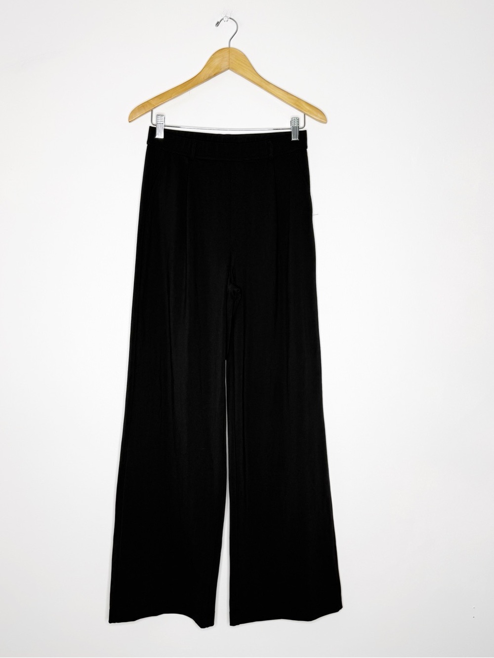 Halara Wide Leg Pants Women’s Medium Tall Black High Rise Stretch